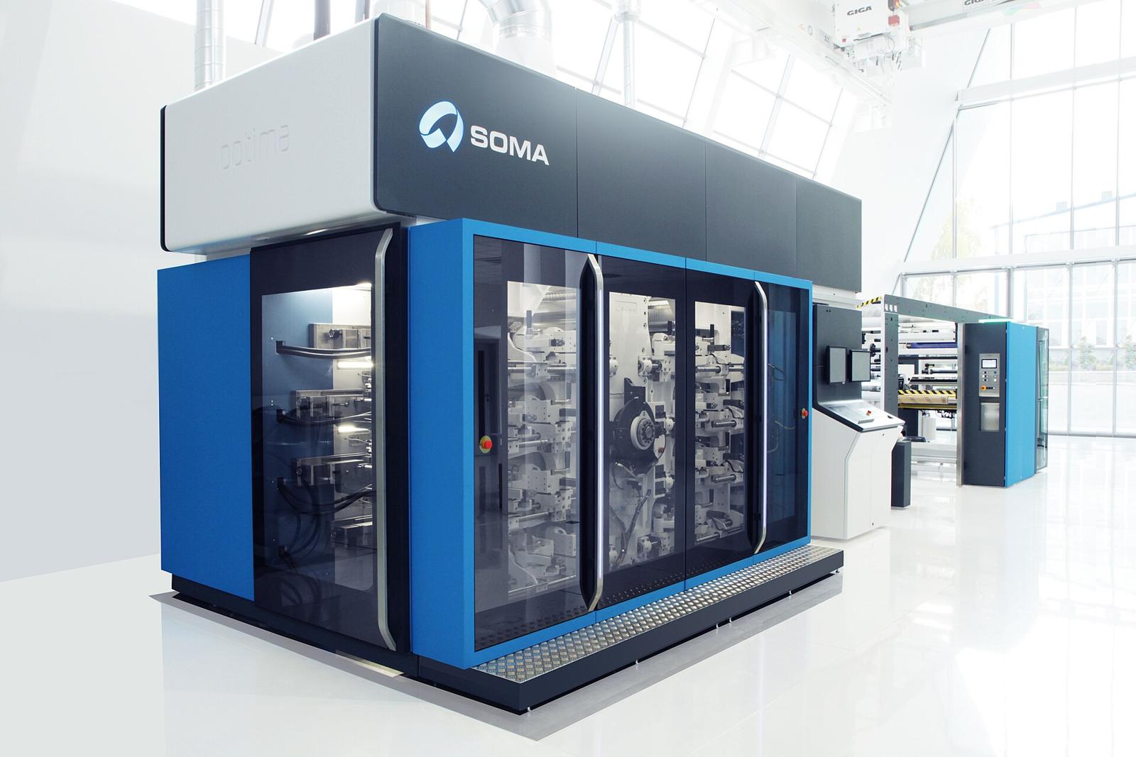 A modern flexographic printing press